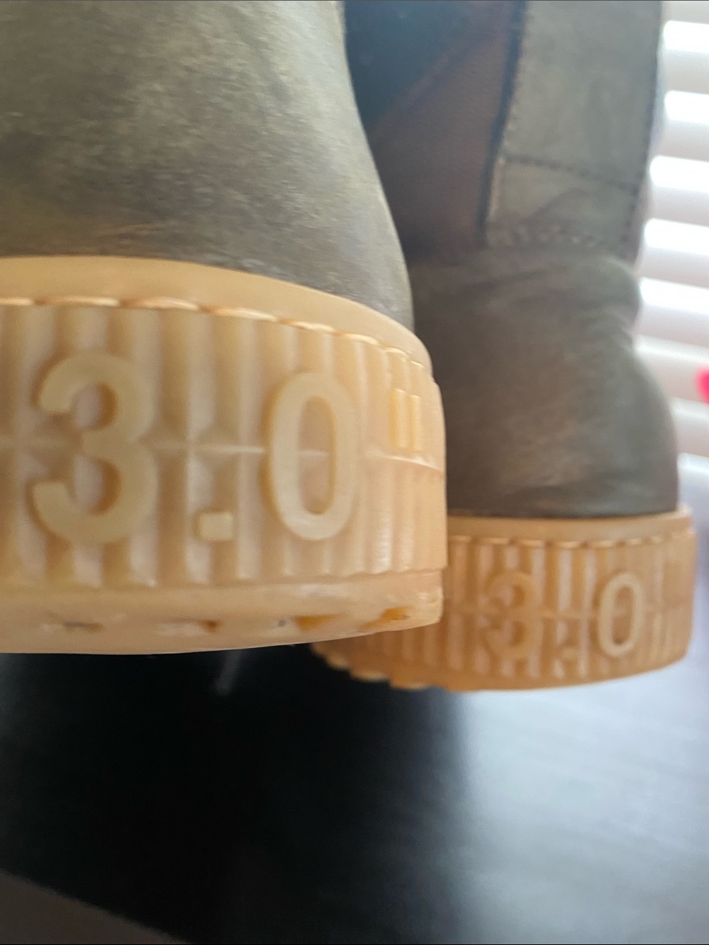Off-White Men’s Olive and Gum High-Top Sneakers - Picture 8 of 8